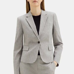 Theory Light Gray Suit Jacket - Size 2